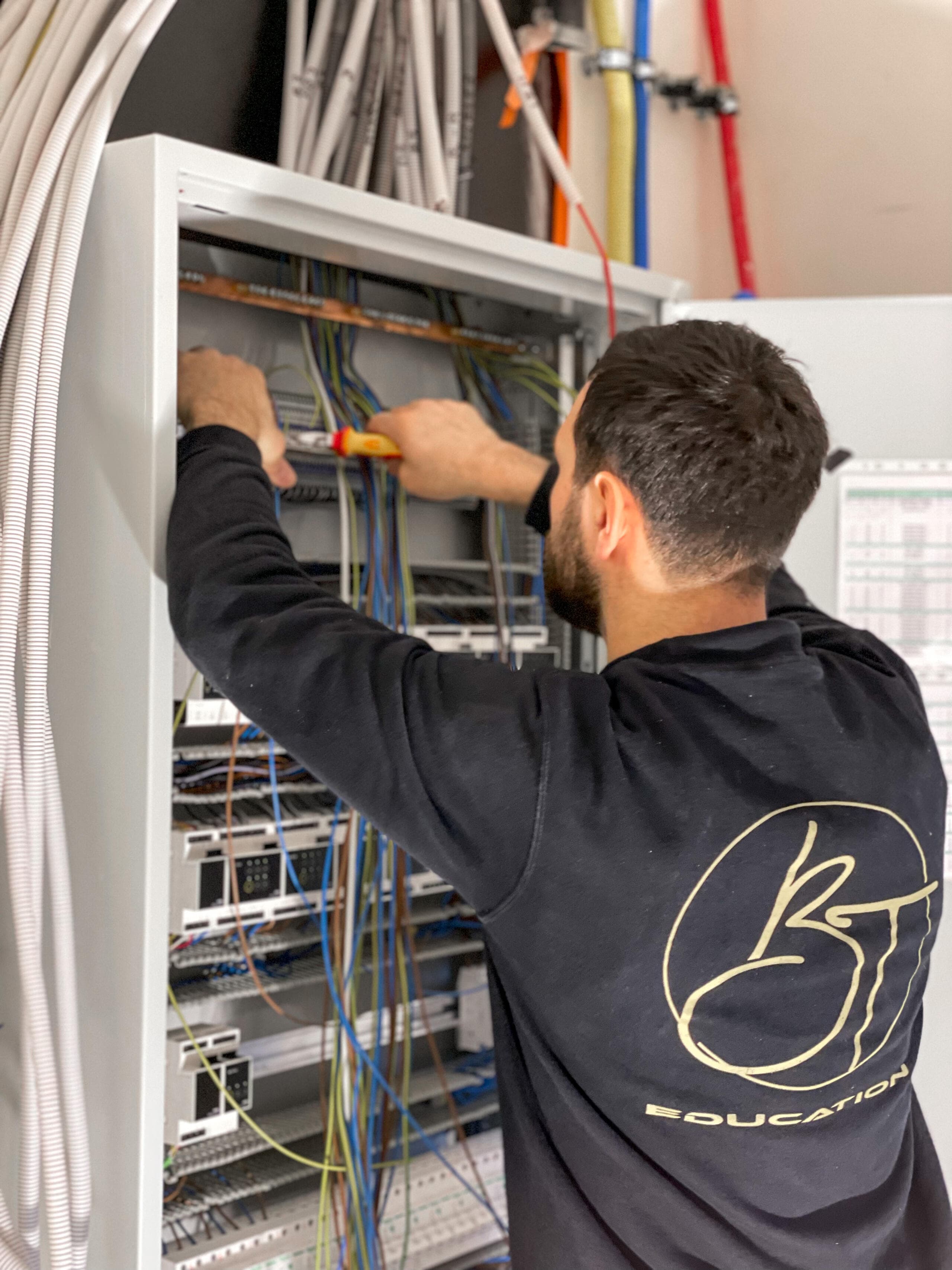Electricity worker